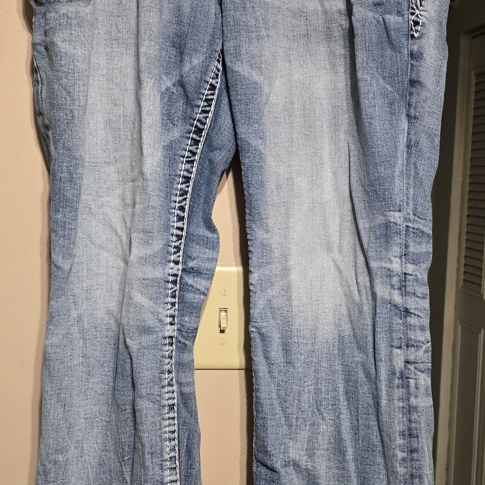 Rock Revival Blue Flare Wide Leg Jeans